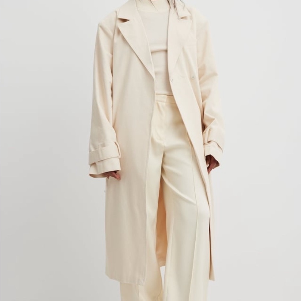 Chic Cream Trench Coat for Women